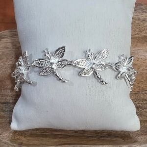 Silver Dragonfly Bracelet